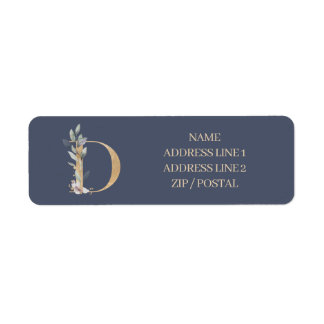 D Monogram Floral Personalised