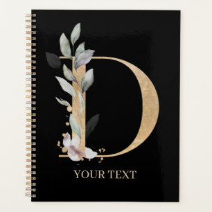 D Monogram Floral Personalised Planner