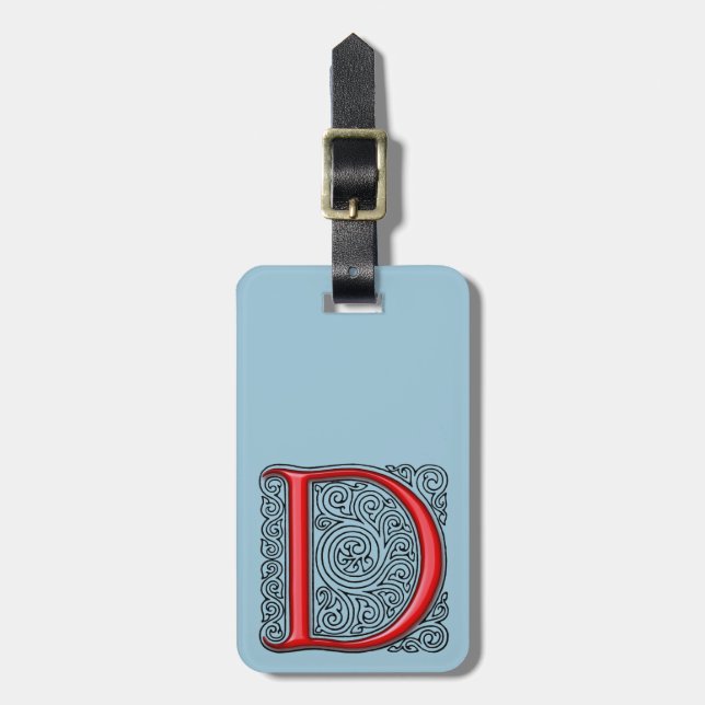 D Monogram Luggage Tag (Front Vertical)