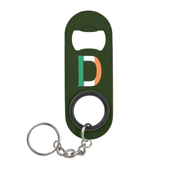 D Monogram overlaid on Irish Flag bocnt (Front)