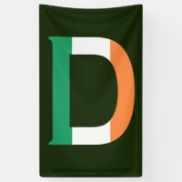 D Monogram overlaid on Irish Flag (v) bnrcnt