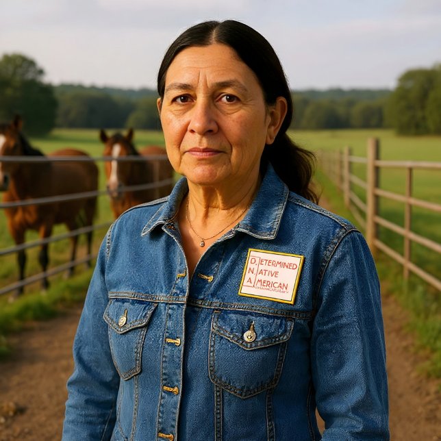 D.N.A - Determined Native American (y) 15 Cm Square Badge (Creator Uploaded)