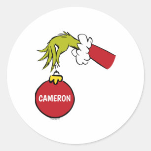 D Name Classic Round Sticker