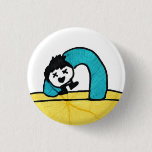 d.O falls to death 3 Cm Round Badge