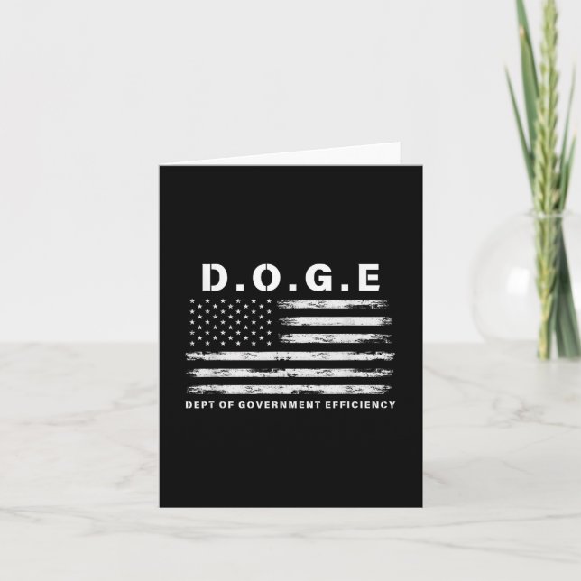 D.o.g.e. Department Of Government Efficiency Funny Card (Front)