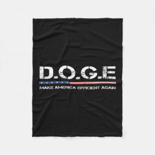 D.o.g.e. Department Of Government Efficiency Funny Fleece Blanket