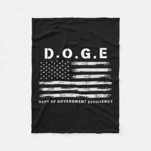 D.o.g.e. Department Of Government Efficiency Funny Fleece Blanket