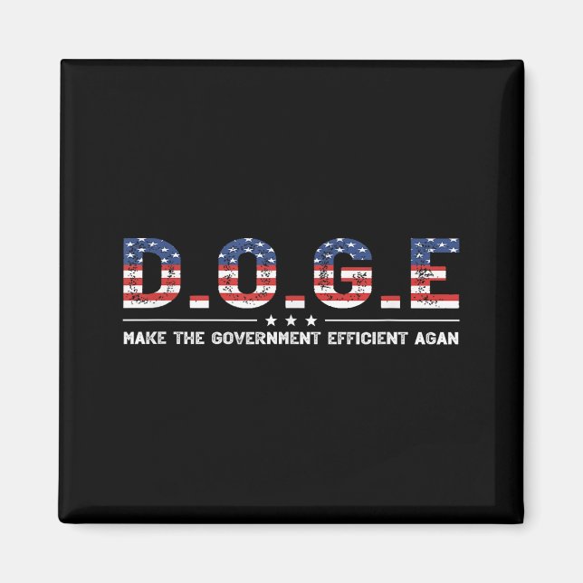 D.o.g.e. Department Of Government Efficiency Funny Magnet (Front)