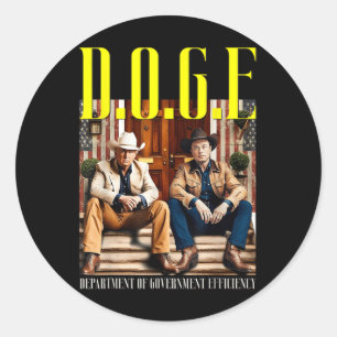 D.o.g.e. Department Of Government Efficiency Tee Classic Round Sticker