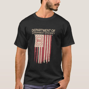 D.O.G.E Department Of Government Efficiency USA Fl T-Shirt