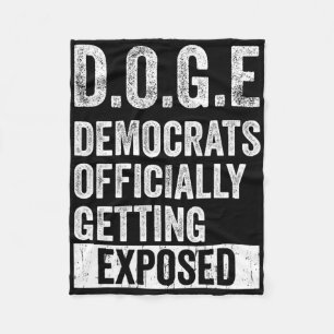 D.o.g.e Doge Democrats Offically Getting Exposed Fleece Blanket
