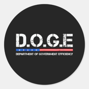 D.o.g.e Doge Department Of Government Efficiency Classic Round Sticker