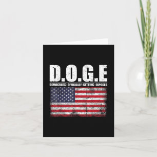 D.o.g.e Doge Department Of Government Efficiency T Card