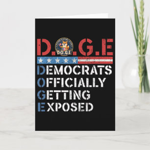 D.o.g.e Doge Department Of Government Efficiency T Card