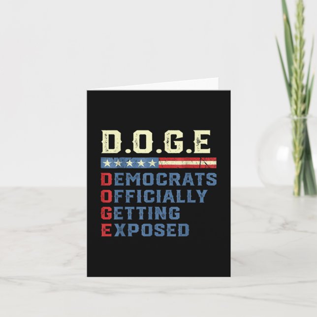 D.o.g.e Doge Department Of Government Efficiency T Card (Front)