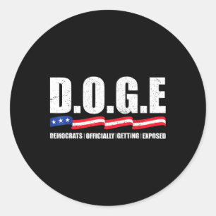 D.o.g.e Doge Department Of Government Efficiency T Classic Round Sticker