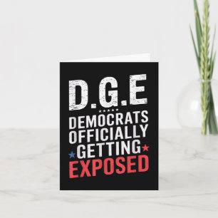D.o.g.e Doge Government Satire American Flag  Card