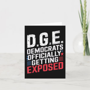 D.o.g.e Doge Political Satire American Flag Tee Fo Card