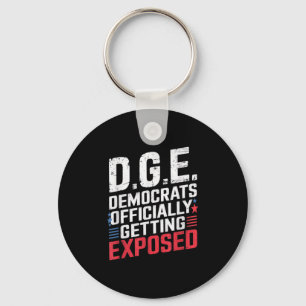 D.o.g.e Doge Political Satire American Flag Tee Fo Key Ring