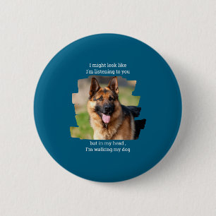 D Pet Photo Funny Dog Dad  6 Cm Round Badge