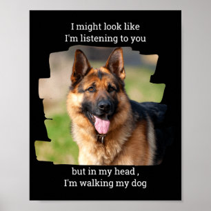 D Pet Photo Funny Dog Dad  Poster