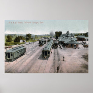D & R G Railroad Depot Poster