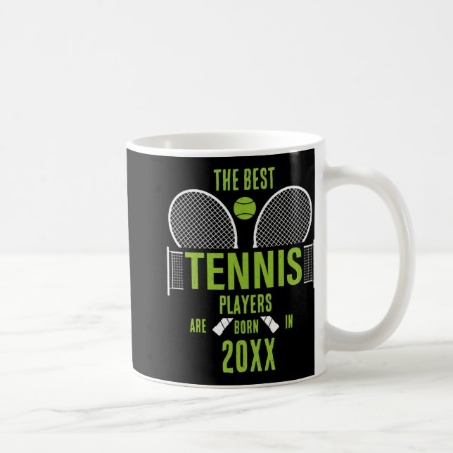 D Tennis Birth Year Name Birthday  Coffee Mug (Right)