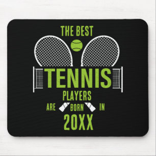 D Tennis Birth Year Name Birthday Mouse Pad