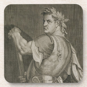D. Titus Vespasian Emperor of Rome 79-81 AD engrav Coaster