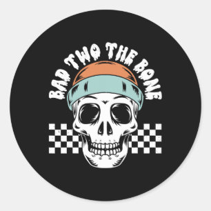D To The Bone Skeleton Halloween Two Birthday Todd Classic Round Sticker