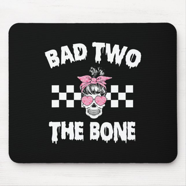 D Two The Bone Birthday 2nd Halloween 2 Years Old  Mouse Pad (Front)