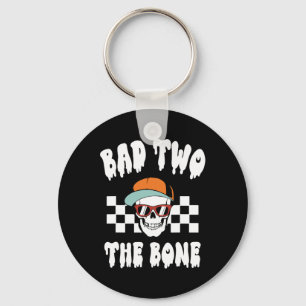 D Two The Bone Funny 2nd Birthday Halloween Skelet Key Ring