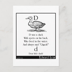 D was a duck postcard