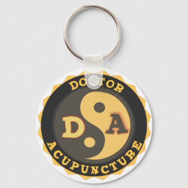 DA LOGO YIN YANG LOTUS FLOWER DOCTOR ACUPUNCTURE KEY RING (Front)
