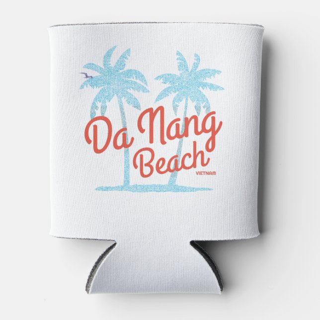 Da Nang Beach Vintage Faded Can Cooler (Front)