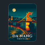 Da Nang Dragon Bridge Vietnam Travel Magnet<br><div class="desc">Capture the iconic Da Nang Dragon Bridge with this vibrant travel illustration magnet of Vietnam. This Southeast Asian souvenir showcases the impressive architecture and cultural significance of this modern landmark. Perfect for Vietnam enthusiasts and collectors of Southeast Asia travel memorabilia.</div>