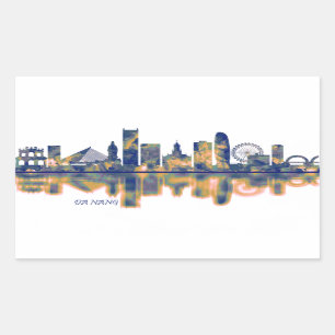Da Nang Skyline Rectangular Sticker