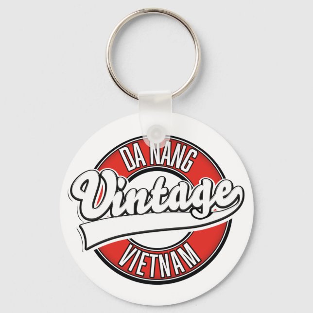 Da Nang vietnam retro logo Key Ring (Front)