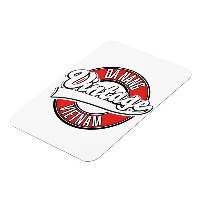 Da Nang vietnam retro logo Magnet (Left Side)