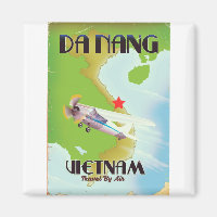 Da Nang Vietnam vintage travel poster