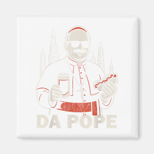 Da Pope From America Chicago Pope Leo Xiv Funny Vi Magnet