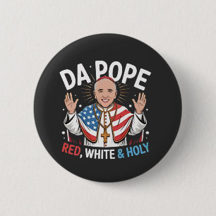 Da Pope From America Chicago Pope Leo XIV Provost  6 Cm Round Badge