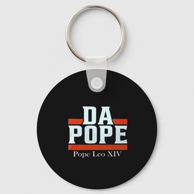 Da Pope From America Chicago Pope Leo XIV Provost  Key Ring (Front)