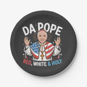 Da Pope From America Chicago Pope Leo XIV Provost  Paper Plate