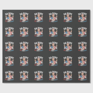 Da Pope From America Chicago Pope Leo XIV Provost  Wrapping Paper