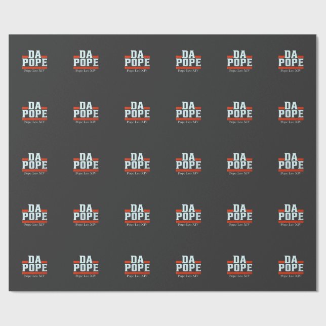 Da Pope From America Chicago Pope Leo XIV Provost  Wrapping Paper (Flat)