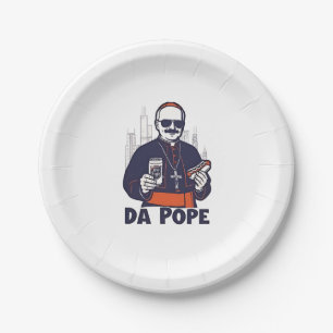 Da Pope Leo XIV Vatican 4Th of July USA  Paper Plate