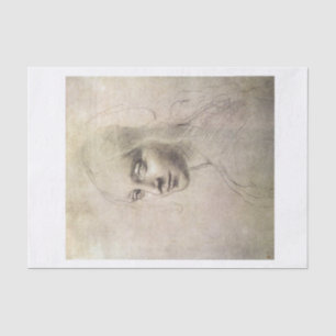 Da vinci girl face decoupage tissue paper