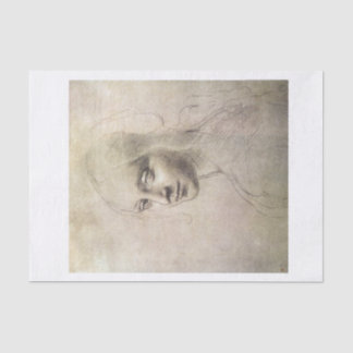 Da vinci girl face decoupage tissue paper
