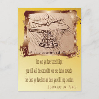 Da Vinci Helicopter 🚁✨ Budget Special Postcard
